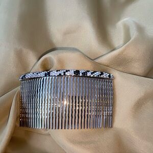 Black and Clear Crystal Hair Pin